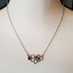 Bee in a Honeycomb Necklace